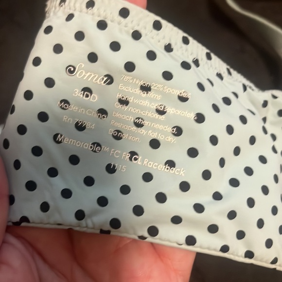 Set of three soma memorable front close racerback bras. - Picture 3 of 8